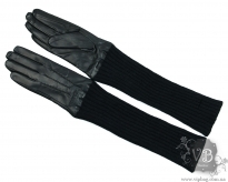 Женские кожаные перчатки PRADA 2812 black