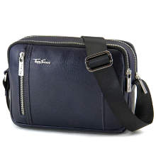 Мужская кожаная сумка Tom Stone 803 Blue – фото