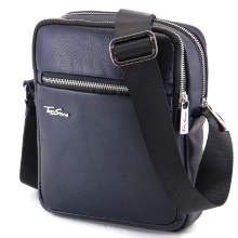 Мужская кожаная сумка Tom Stone 801 Blue – фото